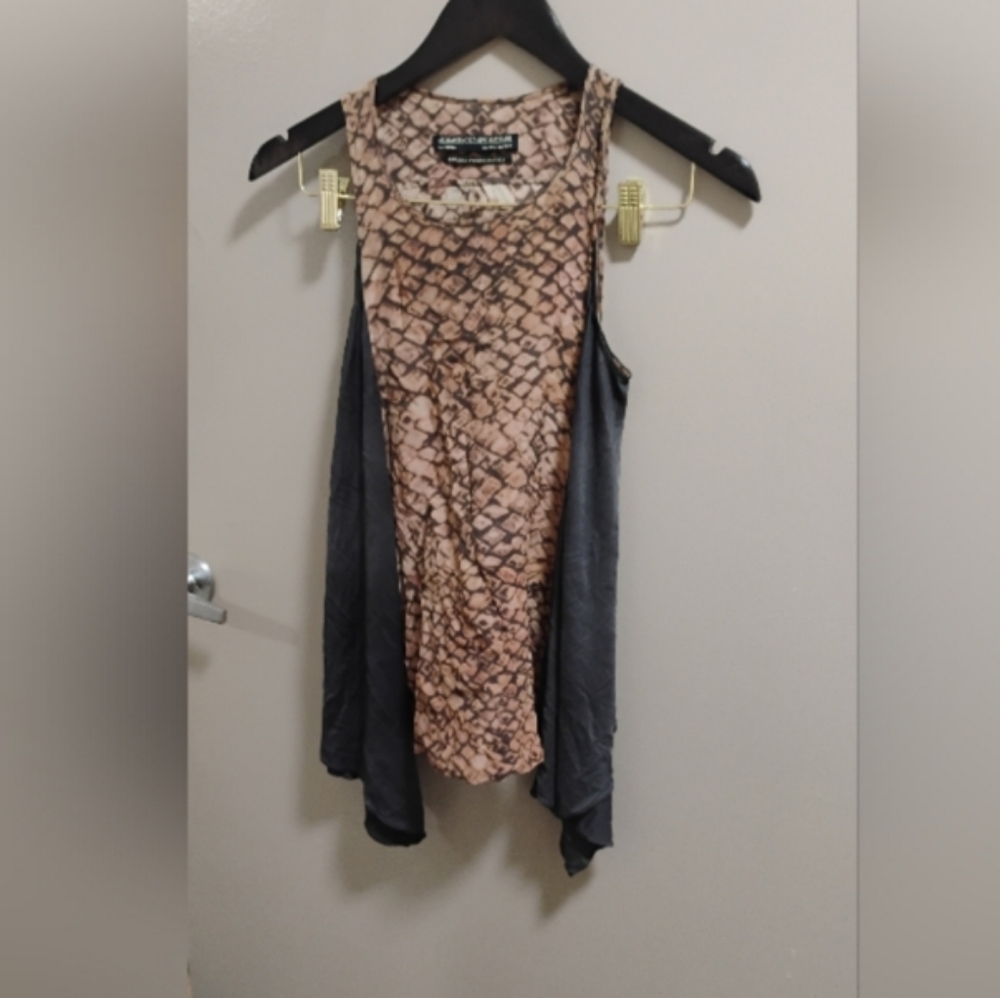 All Saints Women's Bleach Python Print Draped Tan… - image 1